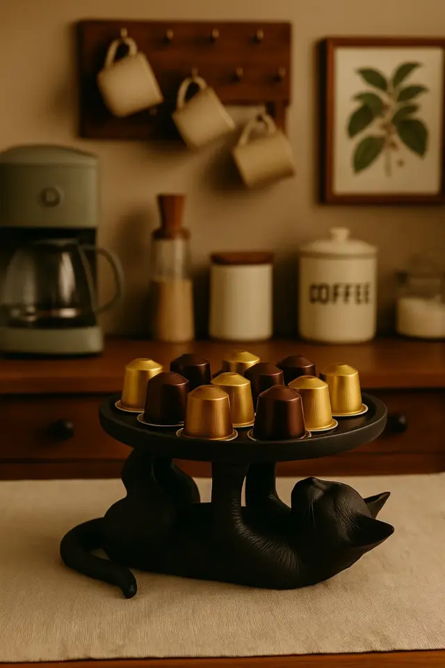 Kedi Sunumluk Tabak Siyah 14 X 14