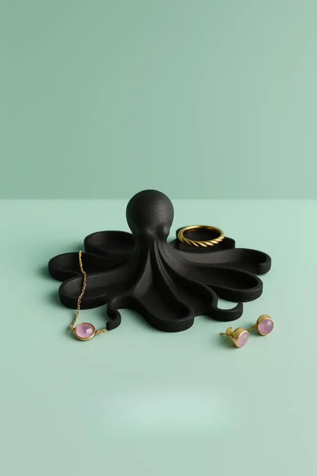 Ahtapot Figürlü Sunumluk Tabak