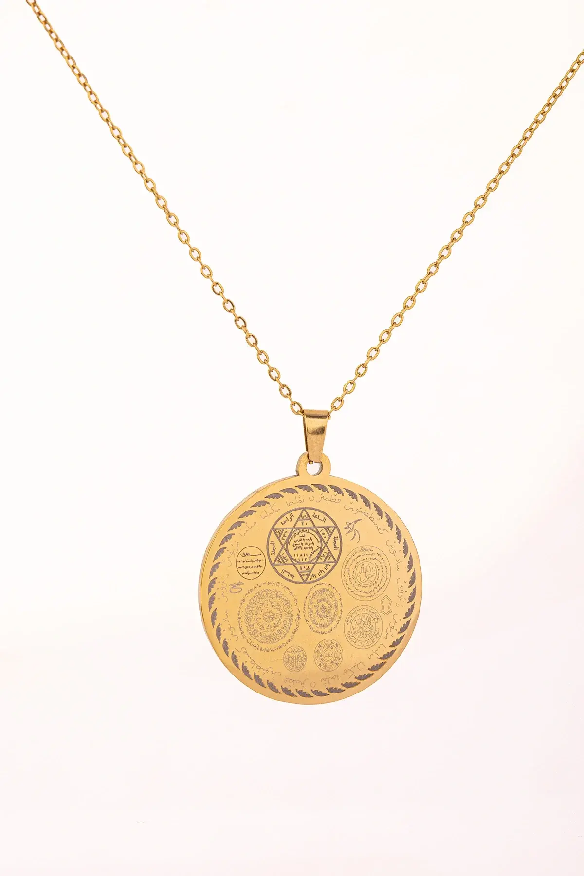 Altın Renk Titanyum Kaplama Çelik Kolye Paslanmaz Zincir Kararmaz, Paslanmaz Dayanıklı