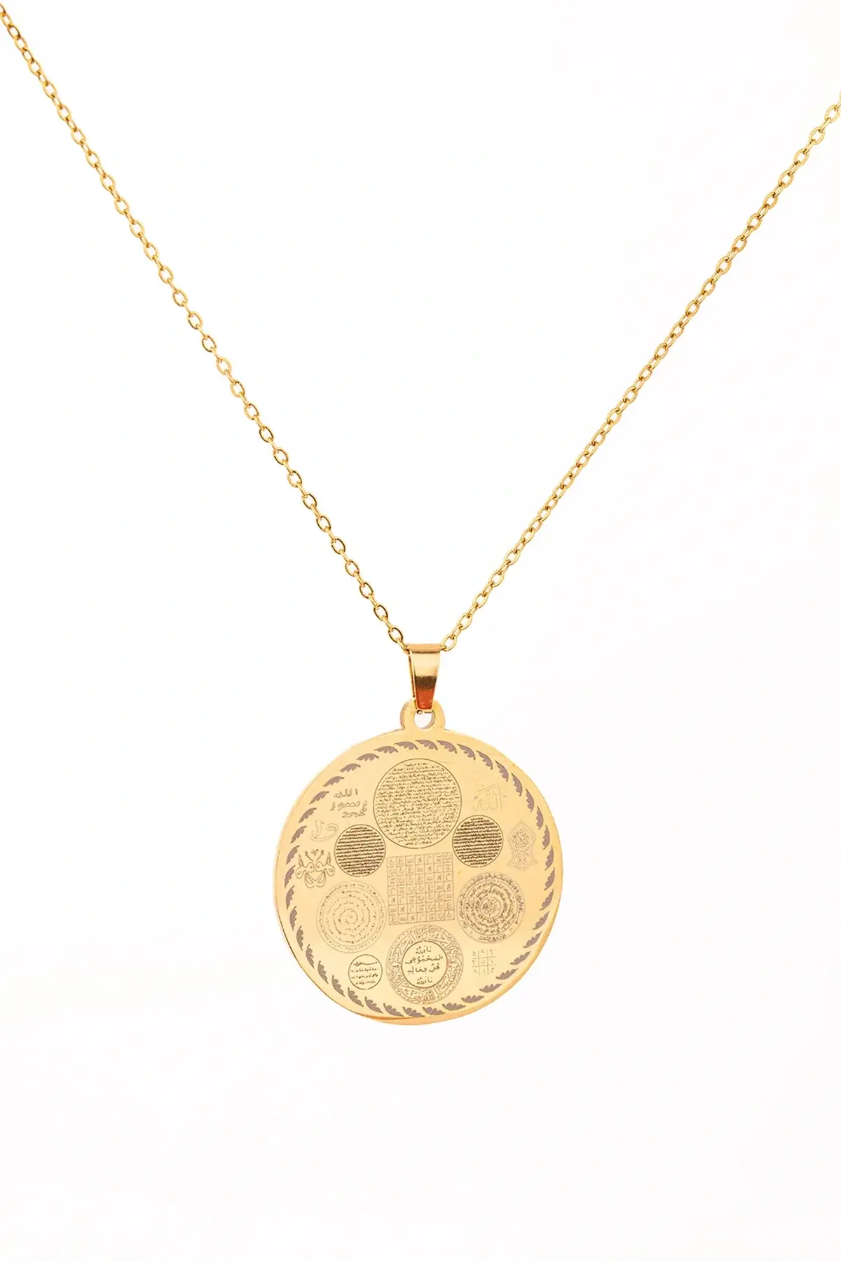 Altın Renk Titanyum Kaplama Çelik Kolye Paslanmaz Zincir Kararmaz, Paslanmaz Dayanıklı