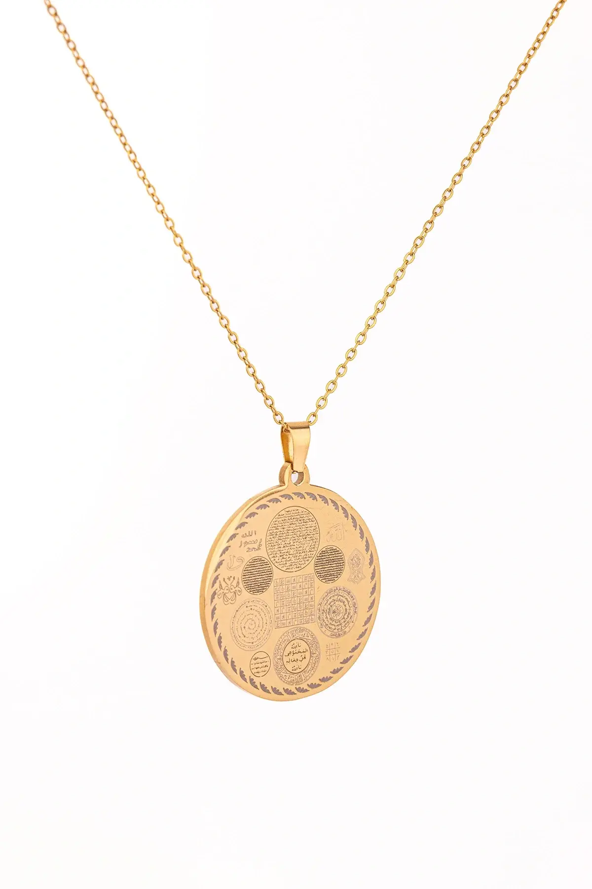 Altın Renk Titanyum Kaplama Çelik Kolye Paslanmaz Zincir Kararmaz, Paslanmaz Dayanıklı