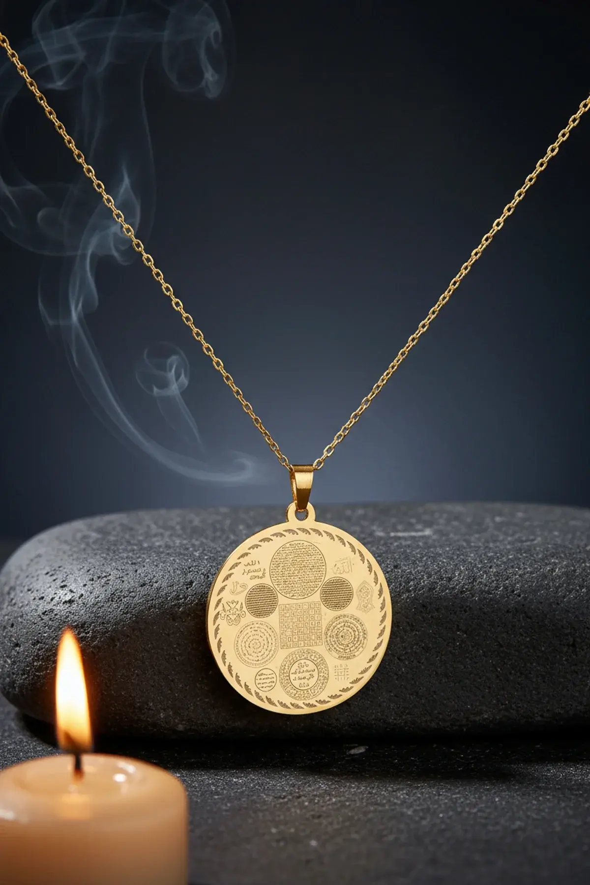 Altın Renk Titanyum Kaplama Çelik Kolye Paslanmaz Zincir Kararmaz, Paslanmaz Dayanıklı