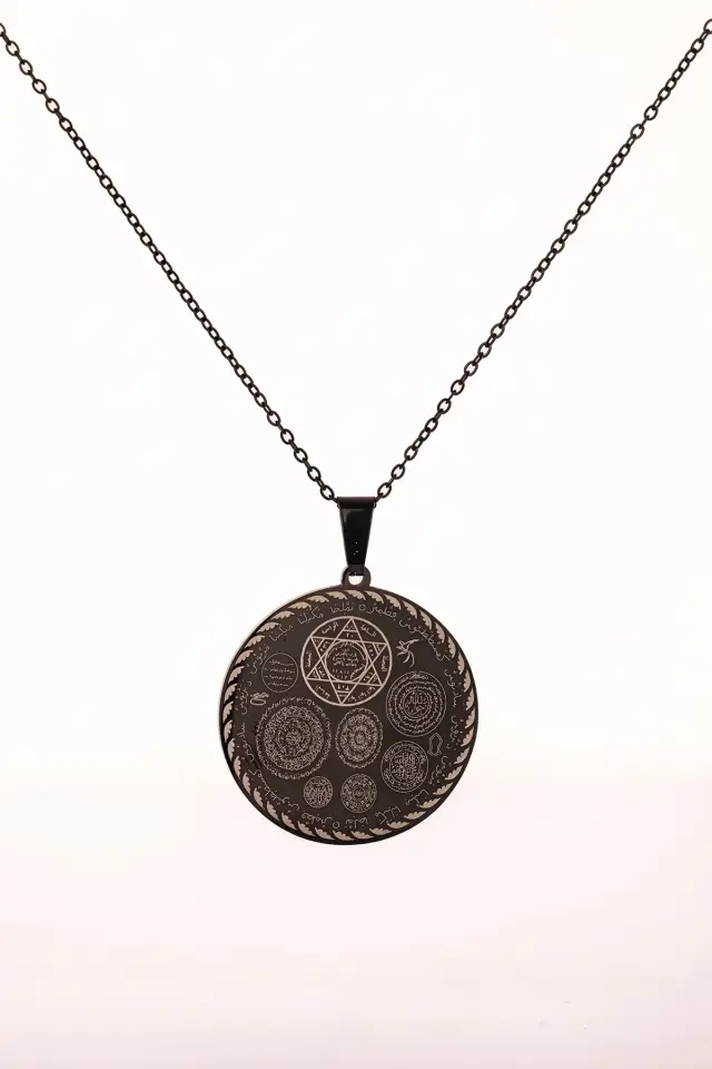 Siyah Renk Titanyum Kaplama Çelik Kolye Paslanmaz Zincir Kararmaz, Paslanmaz Dayanıklı