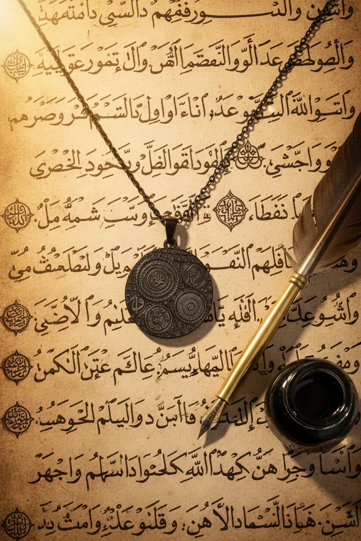 Siyah Renk Titanyum Kaplama Çelik Kolye Paslanmaz Zincir Kararmaz