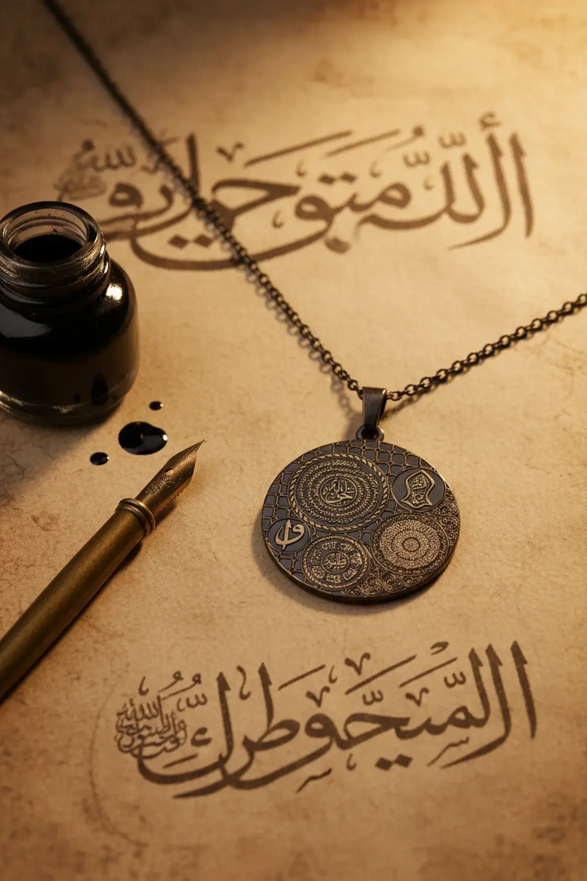 Siyah Renk Titanyum Kaplama Çelik Kolye Paslanmaz Zincir Kararmaz