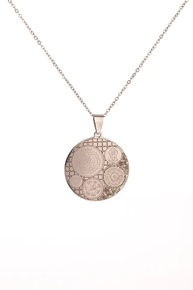 Gümüş Renk Titanyum Kaplama Çelik Kolye Paslanmaz Zincir Kararmaz