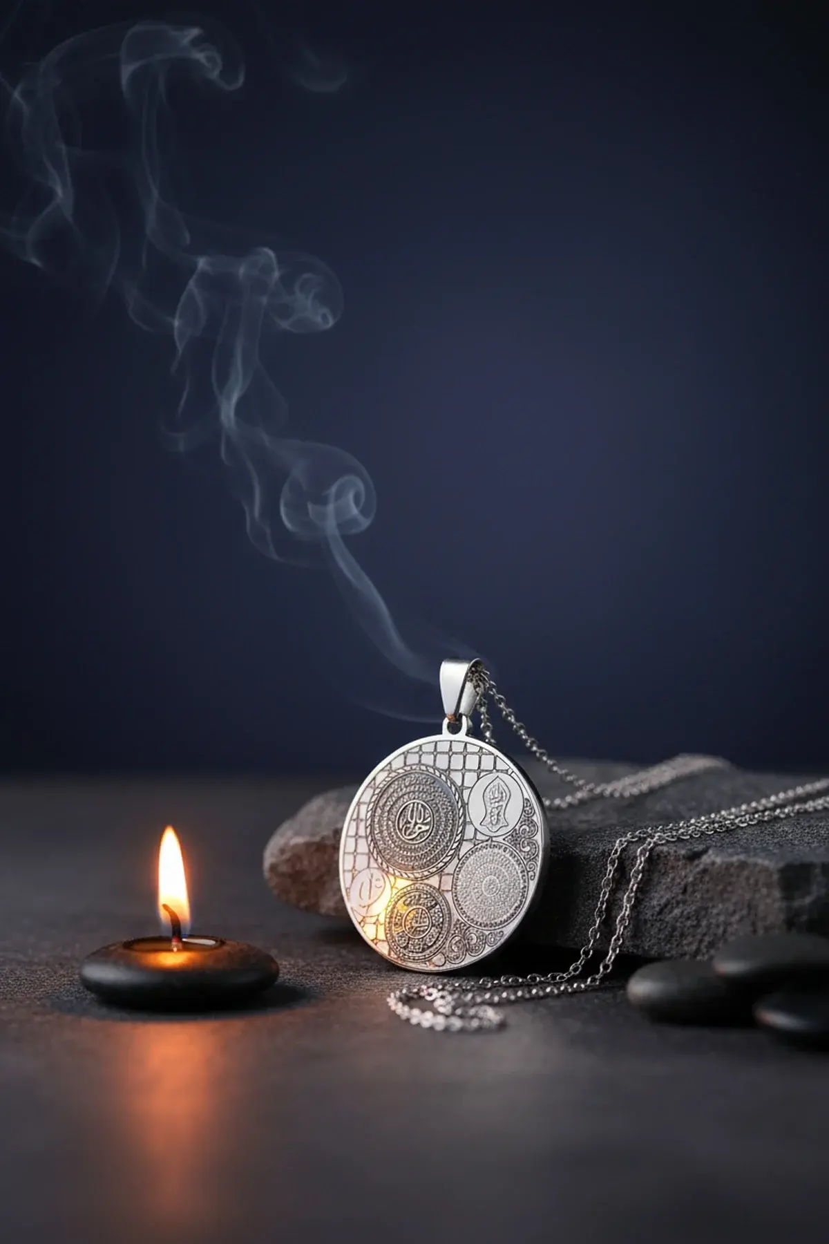 Gümüş Renk Titanyum Kaplama Çelik Kolye Paslanmaz Zincir Kararmaz