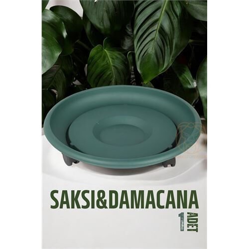 Tekerlekli Saksı Altığı 37 CM YEŞİL