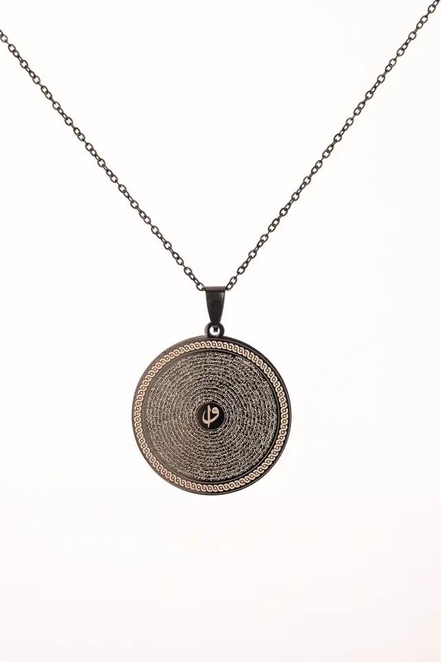 Siyah Renk Yasin-i Şerif Çelik Kolye Paslanmaz Zincir Kararmaz