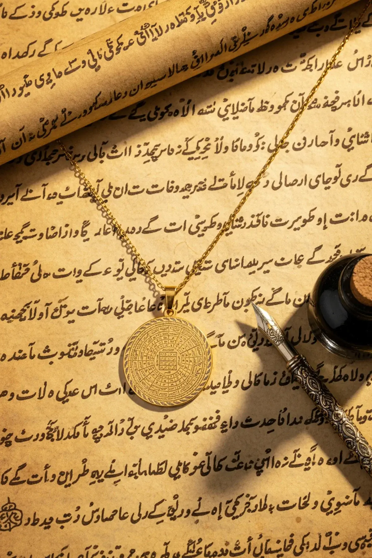 Altın Renk Cennetül Esma Yazılı Çelik Kolye Kararmaz Paslanmaz Zincirli Unisex Kolye