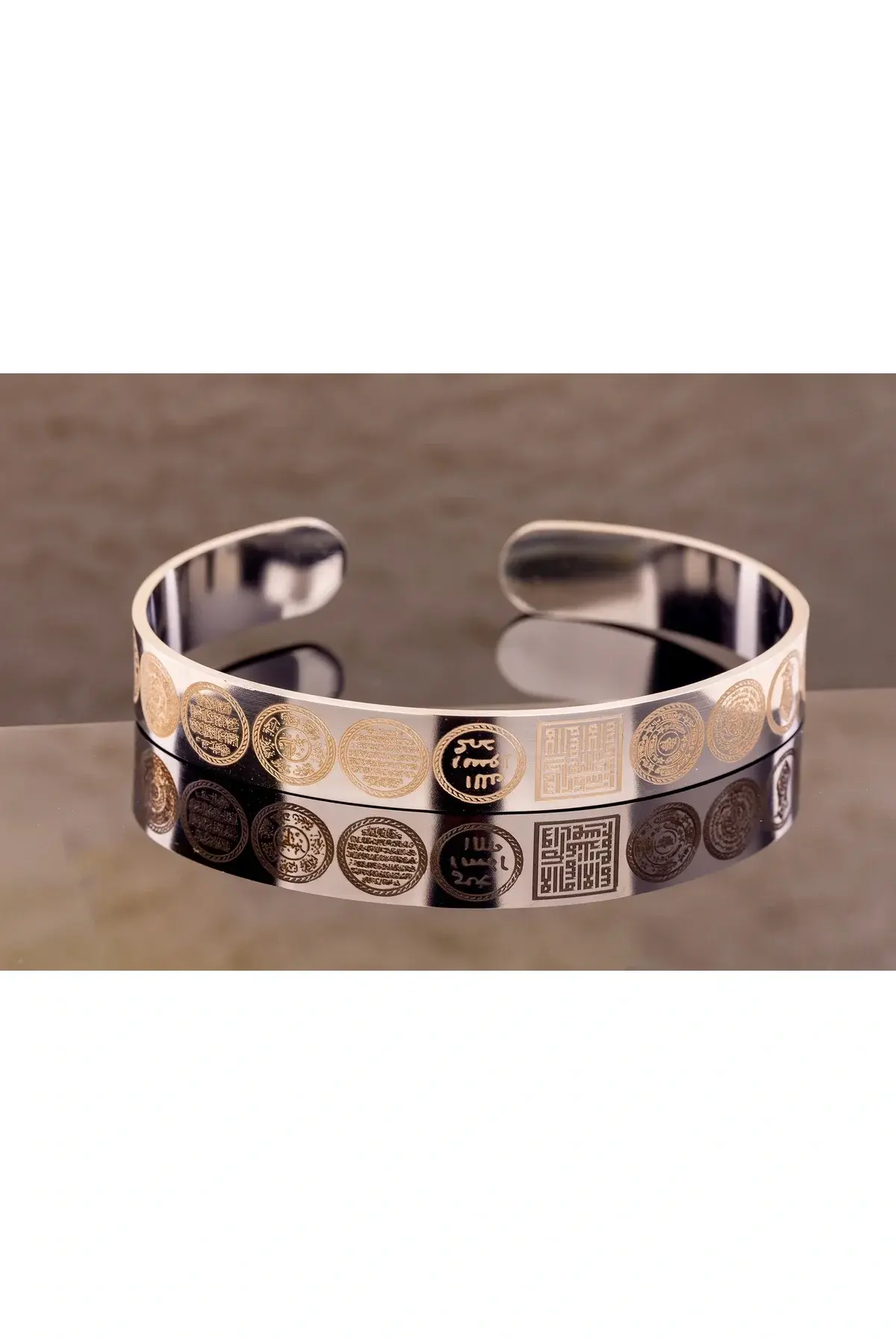 Titanyum Kaplama Gümüş Renk Dualı Çelik Bileklik Paslanmaz Kararmaz Unisex