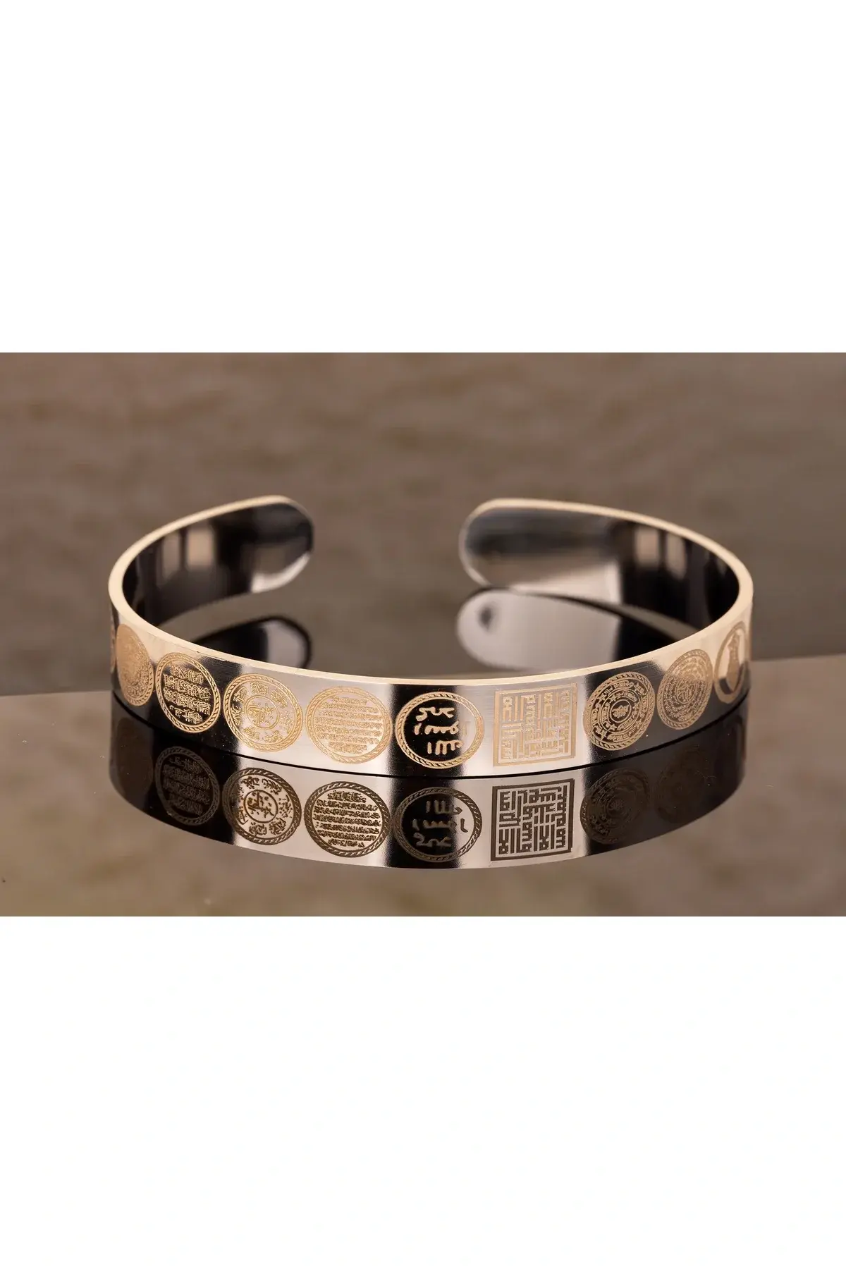 Titanyum Kaplama Gümüş Renk Dualı Çelik Bileklik Paslanmaz Kararmaz Unisex