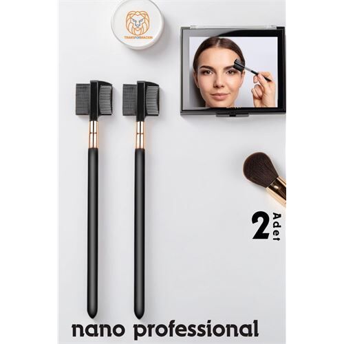 Nano Kaş Fırçası Kirpik Tarağı 2 ADET  Absolute Professional