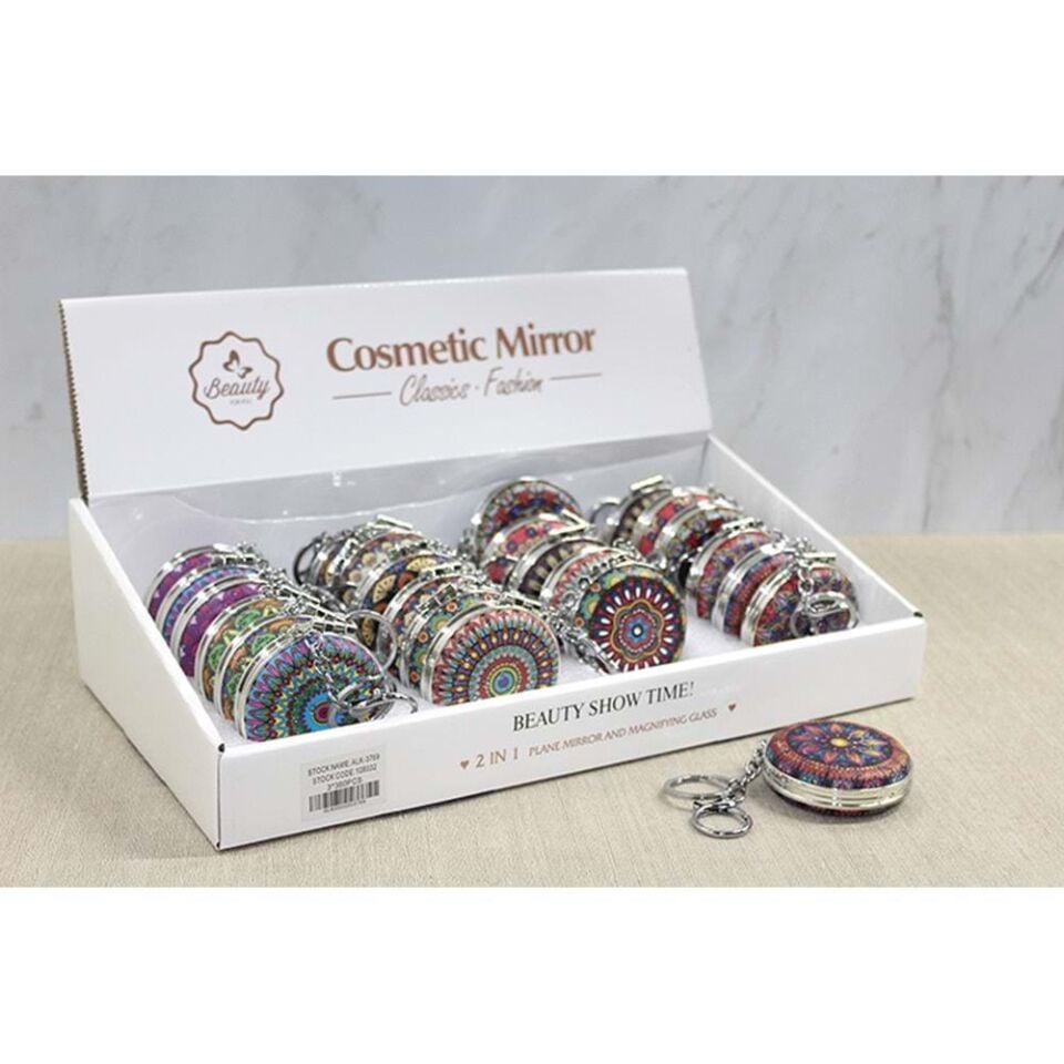 Taşlı El Aynası Anahtarlık