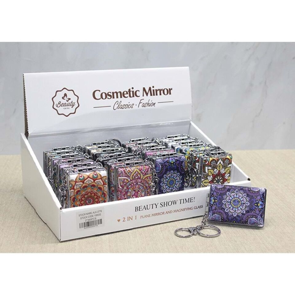 Taşlı El Aynası Anahtarlık