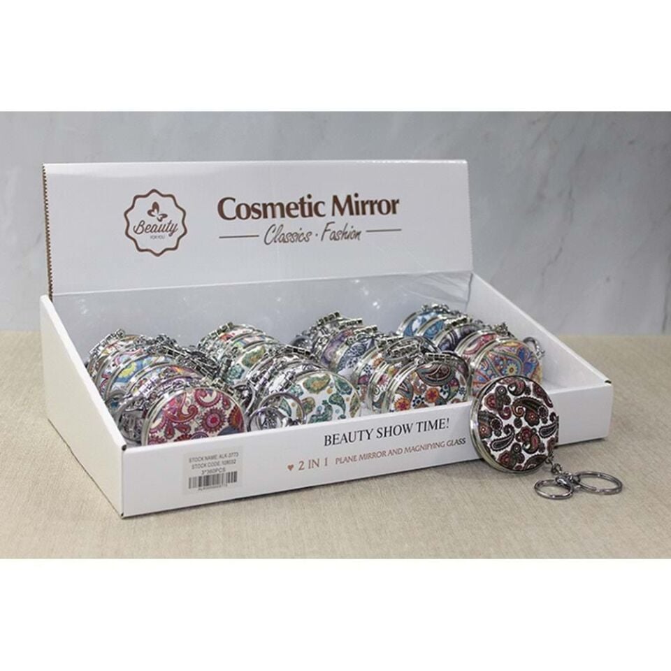 Taşlı El Aynası Anahtarlık