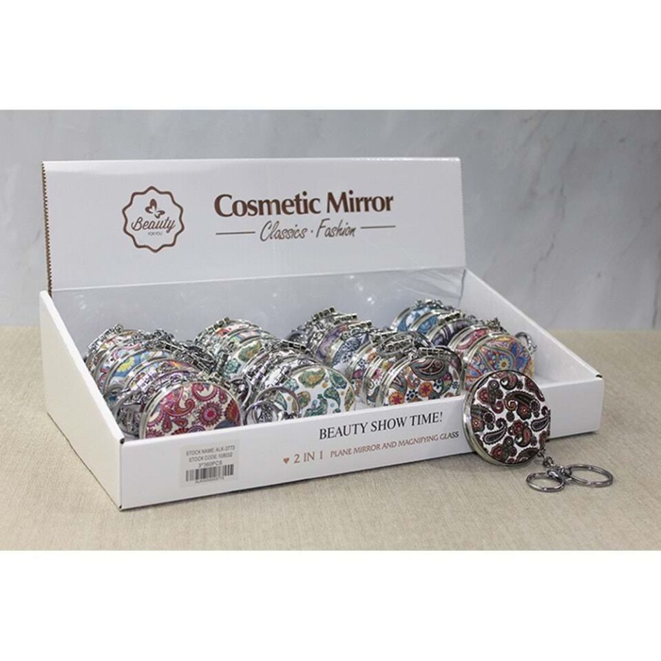 Taşlı El Aynası Anahtarlık