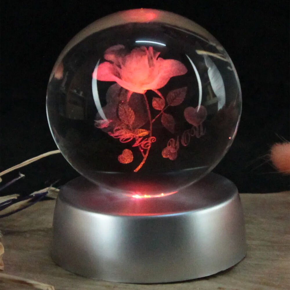 Renk Değiştiren Işıklı Cam Küre