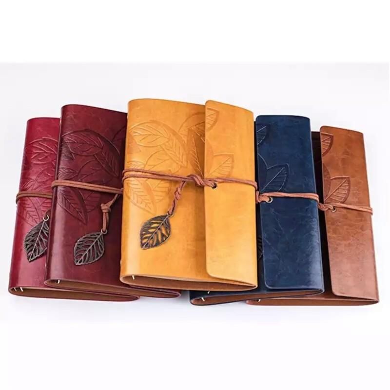 Yaprak Kabartmalı Deri Hatıra Defteri