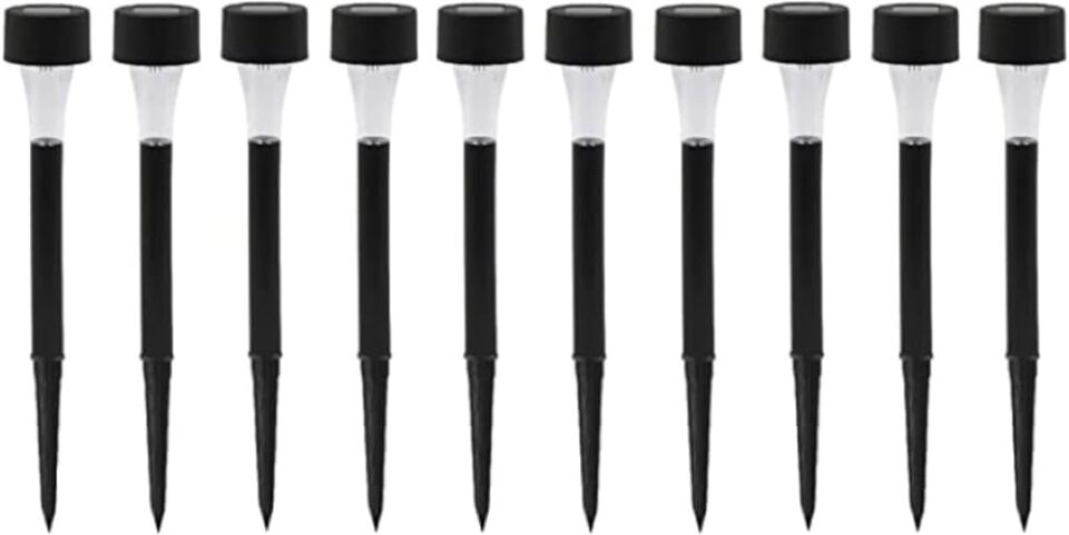 Güneş Enerjili Bahçe Lambası Plastik Saplama 10lu Set