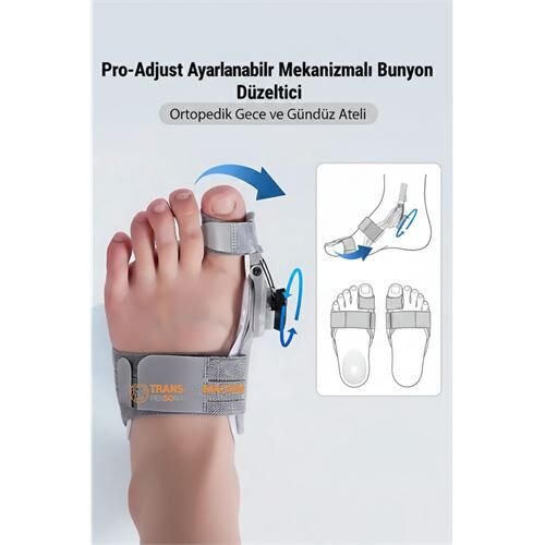 Pro-Adjust Ayarlanabilir Mekanizmalı Bunyo n Düzeltici - Ortopedik Gece ve Gündüz Ateli