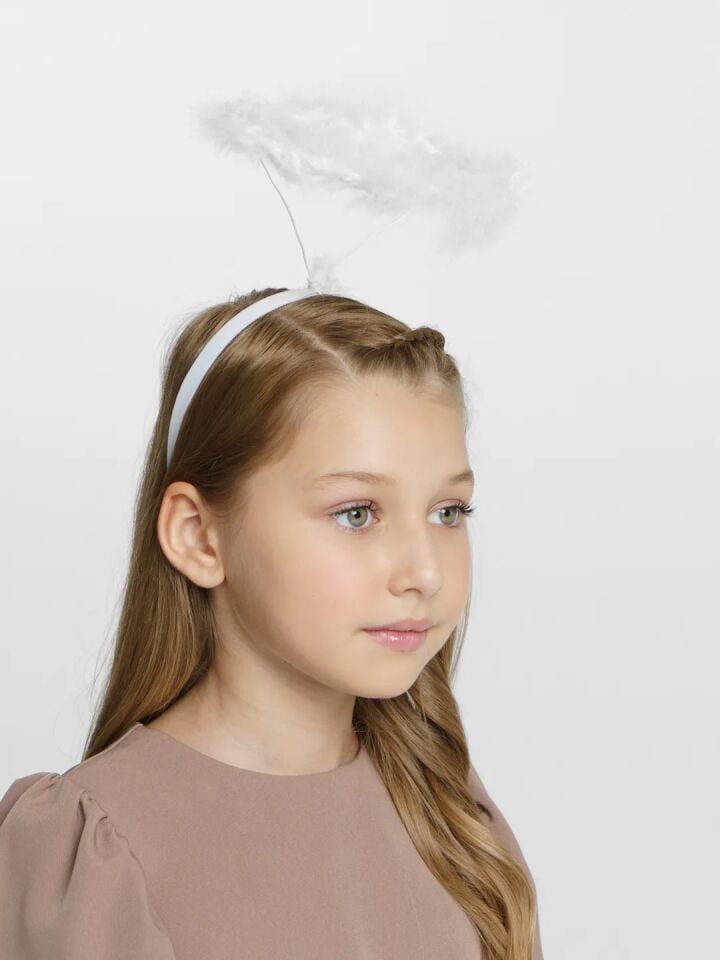 Beyaz Otrişli Tüylü Esnek Yapı Melek Haresi Melek Tacı